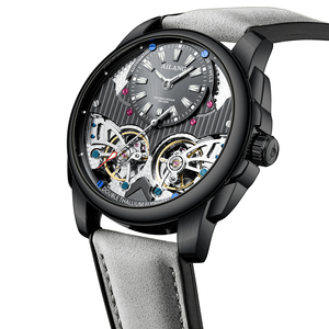 Montre automatique pour homme, boîtier en alliage, bracelet en cuir, étanche 3ATM, montre-bracelet mécanique pour affaires - Product Image 2
