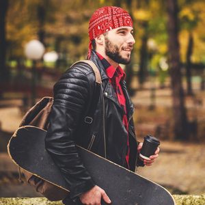 <span class=keywords><strong>Bandana</strong></span> Elastica con Motivo Paisley, Fresca e Traspirante, Durag in Spandex, Fodera per Casco da Moto, <span class=keywords><strong>Bandana</strong></span> per Uomo e Donna - Product Image 4