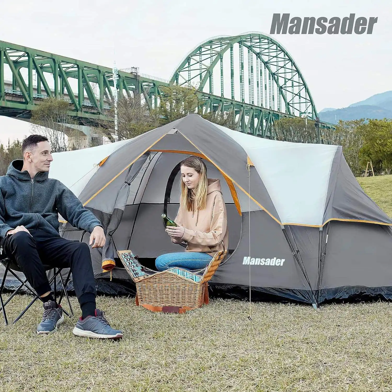 Wholesale Large Entrance Family Camping 4-6 Person Tent Leading Manufacturer for Recreational Activity