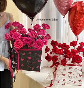 Otoño en color último amor corazón abrazando cubo bolsas de embalaje floral ramo flor <span class=keywords><strong>caja</strong></span> rosa <span class=keywords><strong>para</strong></span> el Día de San Valentín - Product Image 1