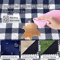 Grande couverture de pique-nique pliable rouge à motif de dessin animé - Imperméable et anti-sable, personnalisable pour toutes les saisons, tapis de camping extérieur