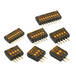 Original KE SMD 1P/4/6/10-Bit Gold-Plated Feet DSHP02TSGER 1.27MM DIP Switch