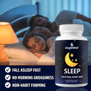 AegleWell Integratore Naturale per il Sonno, Compresse a Rapido Scioglimento Senza Melatonina, Supporto per un Sonno Profondo e Riposante, 60 Compresse, Fornitura Diretta dalla Fabbrica - Product Image 4