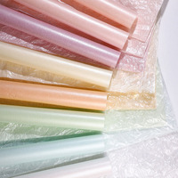 Papier kraft nacré imperméable à l'eau, enveloppe de fleur, paillettes, coloré, vente en gros