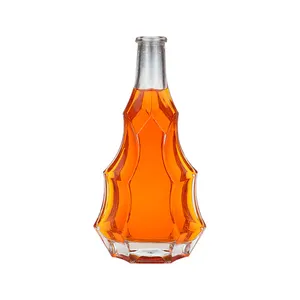 Your Best Factory Supplier Made 500ml Luxurious Unique Shape Glass Bottle Customized Logo and Package