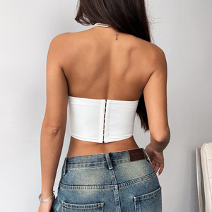 SMOOTH Factory Logo personnalisé <span class=keywords><strong>Bustier</strong></span> pour femme à baleines en acier, sexy, sculptant, avec bordure en dentelle et fermeture à agrafes, style corset tube top - Product Image 4