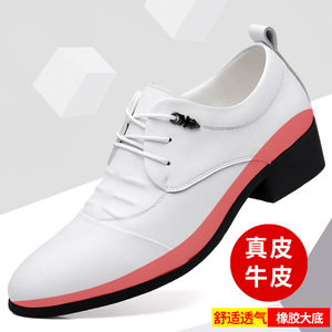 Zapatos de Negocios de Cuero Vacuno con Punta en Pico para Hombre, Suela de Goma que Aumenta la Altura, para Todas las Temporadas - Product Image 4