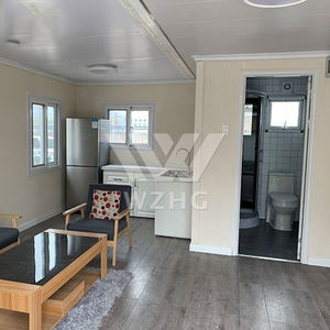 Kustgebied Container Dubbele Kamer Huis Prefab Geprefabriceerd Goedkoop Container Tiny Wheels Prefab Huis Container voor Kantoor - Product Image 5