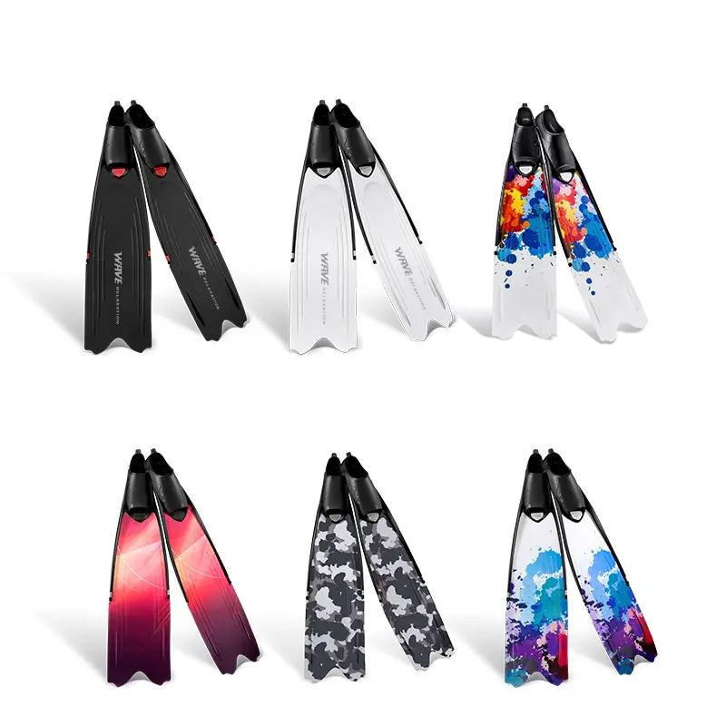 WAVE swimming fins bodyboard training mono full pocket surf future fin foot pocket bijoux diving scuba long fins