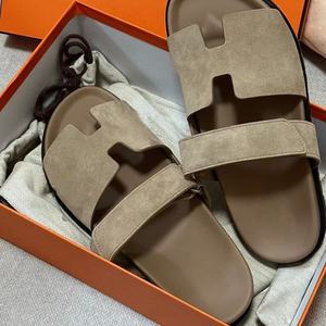 Nouvelles sandales plates en cuir véritable pour hommes 2025 – Tongs décontractées tendance pour femmes, style marche, chaussures d'extérieur et de plage - Product Image 2