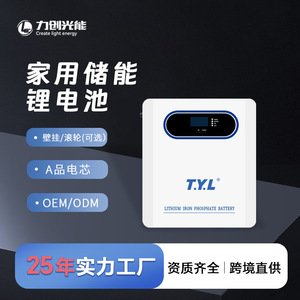 แบตเตอรี่ลิเธียมไอรอนฟอสเฟต T.Y.L 51.2V 100Ah แบบติดผนัง ระบบกักเก็บพลังงานภายในบ้าน ระบบออฟกริด - Product Image 1