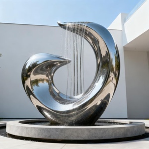 Escultura de Acero Inoxidable Pulido, Arte Metálico, Diseño Personalizado para Jardín o Inmuebles - Product Image 2