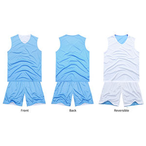 ชุดเสื้อบาสเก็ตบอลแบบย้อนกลับได้สำหรับผู้ชายชุดกีฬาเปล่าระบายอากาศพิมพ์ลายตามสั่งสำหรับฤดูร้อน - Product Image 2