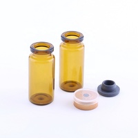 Flacon vide en verre tubulaire pour injection, 5ml, 8ml, 10ml, 12ml, 20ml, avec bouchons en caoutchouc, bouchon rabattable