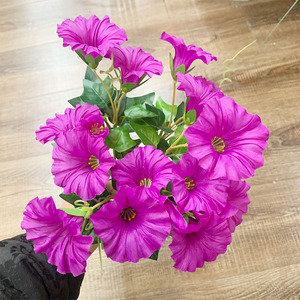 Fleur artificielle en soie, type Trompette, style Lys du matin, Pétonia, ou type lierre, en bouquet ou branche, pour arche de mariage, centre de table, projet, Kunstblume - Product Image 1