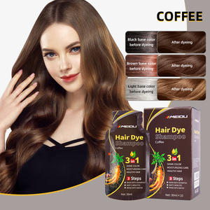 Shampoo colorant capillaire noir Meidu en gros, OEM, non allergène, couleur marron, couvrant rapidement les cheveux gris - Product Image 2
