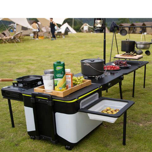 Cuisine d'<span class=keywords><strong>action</strong></span> deuxième génération Camping en plein air poêle intégré Portable petite boîte de cuisine Camping équipement d'auto-conduite - Product Image 5