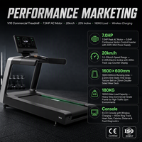 Caminadora Eléctrica Comercial para Gimnasio con Pantalla LCD - Equipo de Entrenamiento Cardiovascular de Alta Resistencia para Uso Doméstico