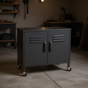 Armoire de rangement en acier 23,6x13,8x22 pouces, armoire de garage industrielle portable - Product Image 2