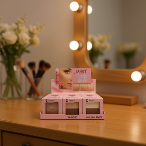 Paleta de sombras de ojos Saniye, tres colores, maquillaje mineral brillante de alto pigmento para tono de piel medio E0471 - Product Image 2