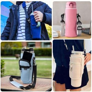 Sac de transport pour bouteille d'eau recyclable en gros, sacoche personnalisée en néoprène pour bouteille d'eau avec bretelles réglables - Product Image 5