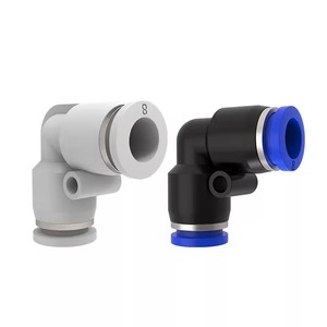 Raccord rapide en acier pour tuyau pneumatique 4/6/8/10/12 mm, coude en L à angle droit de 90 degrés, raccord rapide en plastique pour l'air - Product Image 1