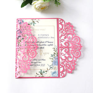 <span class=keywords><strong>Carte</strong></span> d'invitation <span class=keywords><strong>de</strong></span> <span class=keywords><strong>mariage</strong></span> personnalisée au Design Unique découpé au Laser <span class=keywords><strong>carte</strong></span> <span class=keywords><strong>de</strong></span> vœux d'anniversaire - Product Image 2
