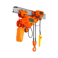 Palans électriques à chaîne de 1 tonne à faible hauteur de levage, chariot en acier, moteur à fil de cuivre, protection IP55, télécommande, CE