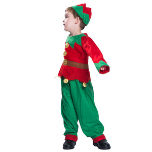 Costumes d'elfe <span class=keywords><strong>de</strong></span> <span class=keywords><strong>Noël</strong></span> festifs pour garçons filles et ensembles parent-enfant Costumes <span class=keywords><strong>de</strong></span> performance pour enfants d'elfe vert - Product Image 2