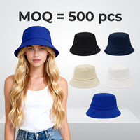 Topi Bucket Grosir Promosi, Topi Bucket Polos Custom Bordir Logo Merek, Topi Bucket Travel 100% Katun