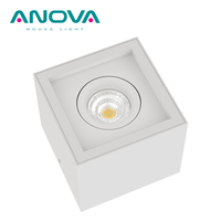 Dim to warm dimmable down light IP44 carré réglable cob downlight led spot monté en surface