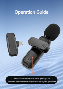 Có thể sạc lại mini không dây Lavalier <span class=keywords><strong>Microphone</strong></span> dài khoảng cách 20m Micro không dây cho điện thoại di động IPad Tablet PC - Product Image 2