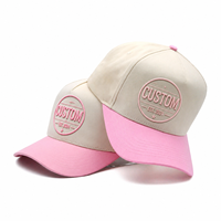 Op maat gemaakte 3D geborduurde logo hoge kwaliteit katoenen unisex sport 5-panel tweekleurige stippen fruit baseball petten ademend & waterdicht