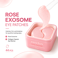 Private Label Onderooggel Pads Hydraterende Oogmasker Vegan Unisex Collageen Roze Roos Exosoom Capsule Oogpatches