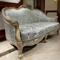 Foshan meubles usines sculpture sur bois salon canapés luxe design français maison ensemble de canapés
