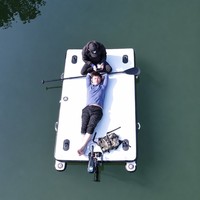 Plateforme aquatique gonflable - Quai flottant en PVC pour la pêche en lac et la piscine