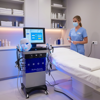 Ventes chaudes - Machine de soin du visage à hydrodermabrasion certifiée CE, 14 en 1, avec jet d'oxygène et écran tactile