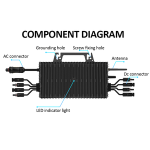 Microinversor Fotovoltaico para Balcón SUKFLOW, Anti-Retorno, Cero Exportación, 2250W, 4 en 1, MPPT, Conexión a Red, Onda Sinusoidal Pura, IP67 - Product Image 5