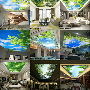 Film de <span class=keywords><strong>plafond</strong></span> extensible en Pvc imprimé arbre du ciel personnalisé à guichet unique transparent pour la décoration accessoires échantillons ménage - Product Image 2