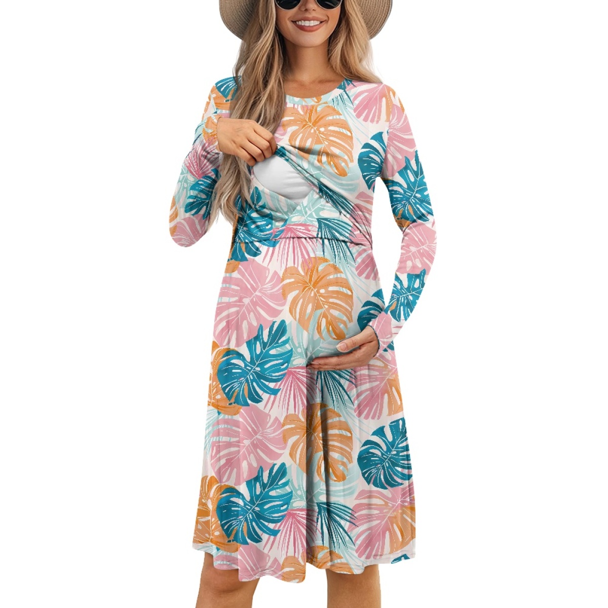 Stylish Tropical Maternity Dresses for Pregnant Women