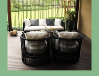 Loisirs de plein air Cour Table et chaises en rotin et osier Villa Terrasse Jardin Chaise en rotin haut de gamme pour Baclony