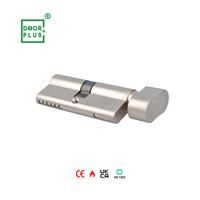 Doorpuls CE Euro Profile Serrure cylindrique de porte simple avec bouton BS EN 1303 Laiton massif résistant au feu 60mm Backset
