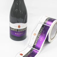 Etiqueta Autoadhesiva para Botellas de Vodka y Vino, Papel con Textura Mate, Lámina Dorada, Corte Redondo, Etiqueta de Vinilo con Código de Cristal para Aceites Esenciales