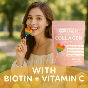 Vendita calda idrolizzato collagene lecca-lecca senza zucchero vitamina C <span class=keywords><strong>zinco</strong></span> biotina integratore per adulti supporto della pelle sana - Product Image 4