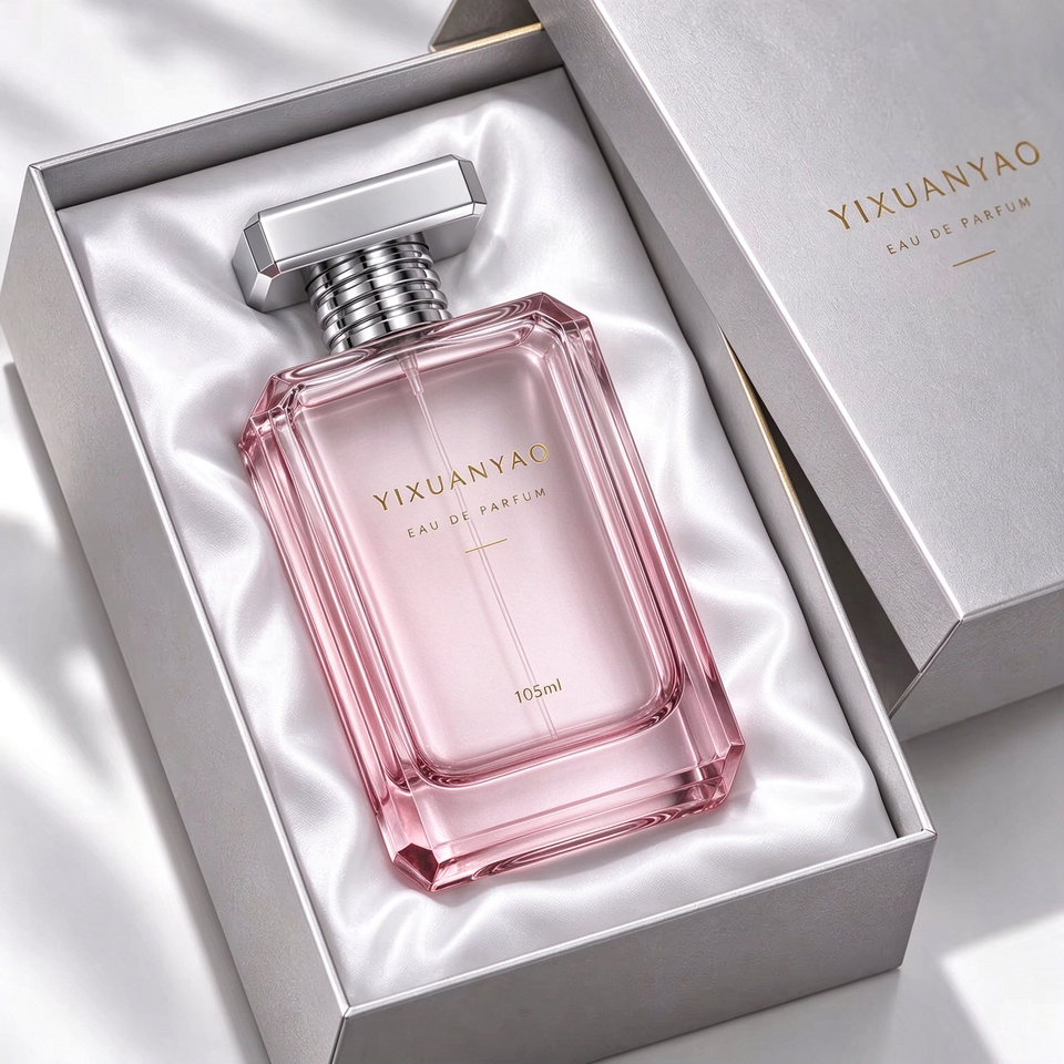 105ml Luxury Flat Glass Perfume Bottle Empty Crimp Neck Fine Mist Spray ...