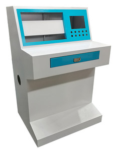 กล่องควบคุมเหล็กชุบสังกะสี โต๊ะปฏิบัติการแบบเอียง จอภาพระบบสัมผัส PLC ขนาด 850 กว้าง * 1300 สูง * 600 ลึก มม. - Product Image 3