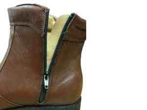 LXG, Meeting di lavoro <span class=keywords><strong>scarpe</strong></span> da <span class=keywords><strong>smoking</strong></span> da uomo di taglio medio marrone con cerniera in pelle piena imbottita colletto Design <span class=keywords><strong>scarpe</strong></span> da ufficio in vendita HSA113 - Product Image 5