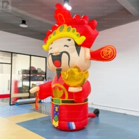 Personnage gonflable géant personnalisé du Dieu de la Richesse du Nouvel An Chinois pour décorations extérieures/événements/centres commerciaux/parcs