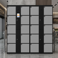 Casier électronique intelligent en métal, assemblé, personnalisable, automatisé, avec serrure numérique à code-barres, certifié CE, résistant aux intempéries