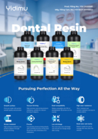 Resina Fotopolímera Dental de Alta Precisión para Consultorio, 1 kg, 99% de Pureza, Resina Sintética para Impresora 3D Dental, Modelo YiDiMu